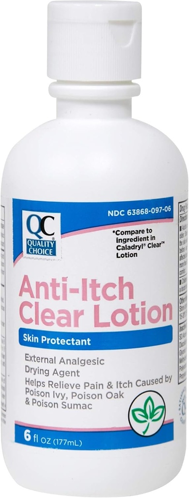 Kvalitetsvalg Anti- Itch Clear Lotion 6 oz - pakke med 3