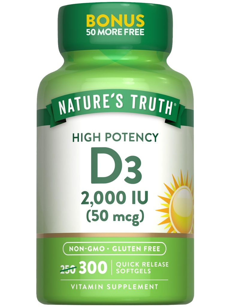Nature 's Truth Vitamin D3 2000 IE