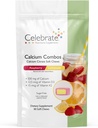 Celebrate Vitamin Bariatric 500 mg Calcium Citrate Soft Chews Combo med 500 IE D3 Vitamin - Essential for Gastric Bypass Patienter & Knoglesundhed - Sugar & Gluten Free, Rasperry Lemonade (90 Chews)