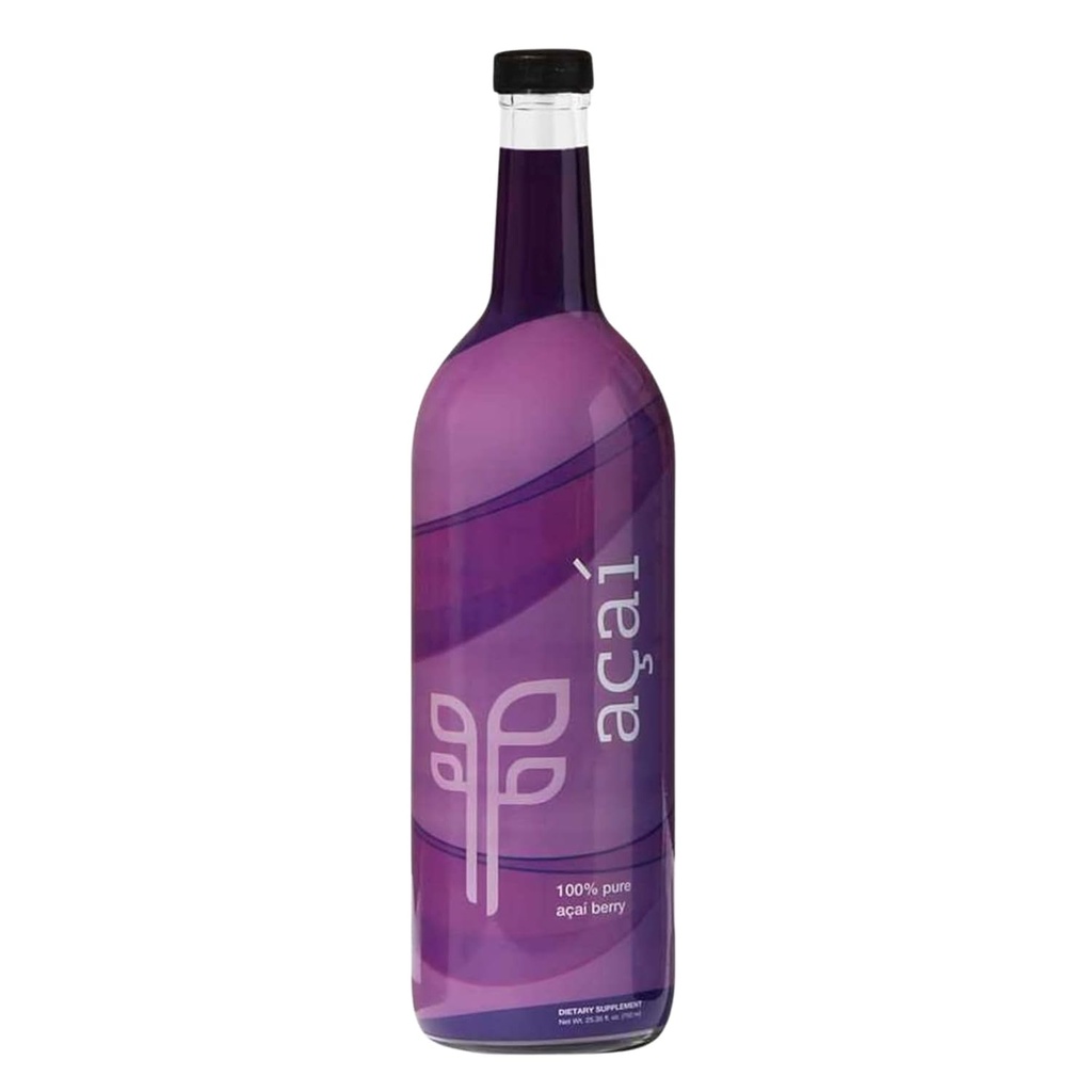 Pure 100% acai (750 ml) Superfruit Juice - pakket med antioxidanter, essentielle fedtsyrer & Phytonutrients. Sugar- fri, Ingen fortynding, Gluten- fri & Kosher