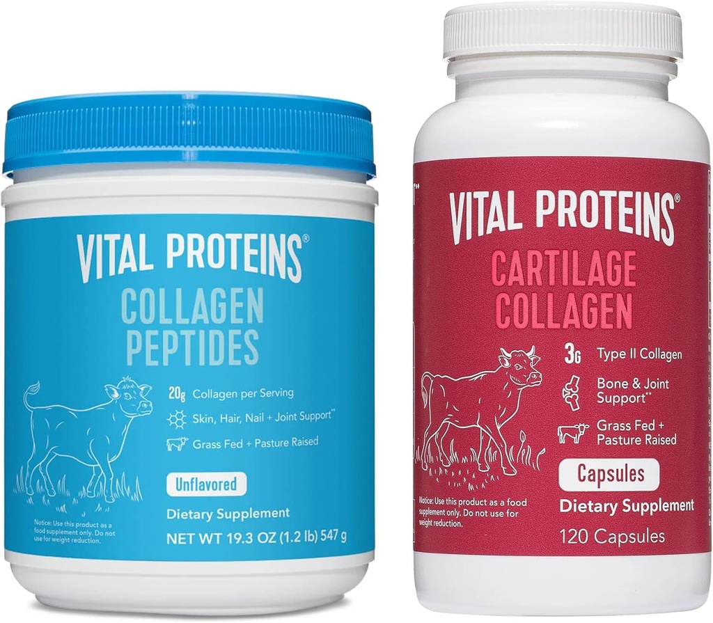 Vital Proteins Collagen Peptider Powder 19. 3 oz + Kollagen piller, type II