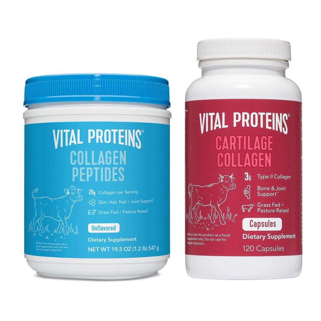 Vital Proteins Collagen Peptider Powder 19. 3 oz + Kollagen piller, type II