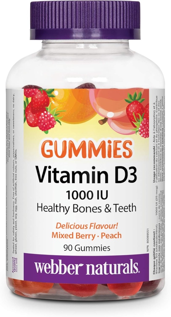 Webber Naturals Webber Natruals Vitamin D3, 1000 Iu 90 Tæl