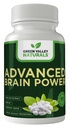GREEN VALLEY NATURALS - Advanced Brain Power - Understøtter sund, normal hjerne funktion, fokus og koncentration, klinisk formuleret til at støtte sund hjerne Klarhed. (1 flaske, 60, greve)