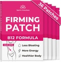 Fyring B12 Patches (pakke af 36) - 100% Natural Vitamin Patches for Women, Energy & Body Support, Self-Adhesive Transparent Patches - Forbedret formel