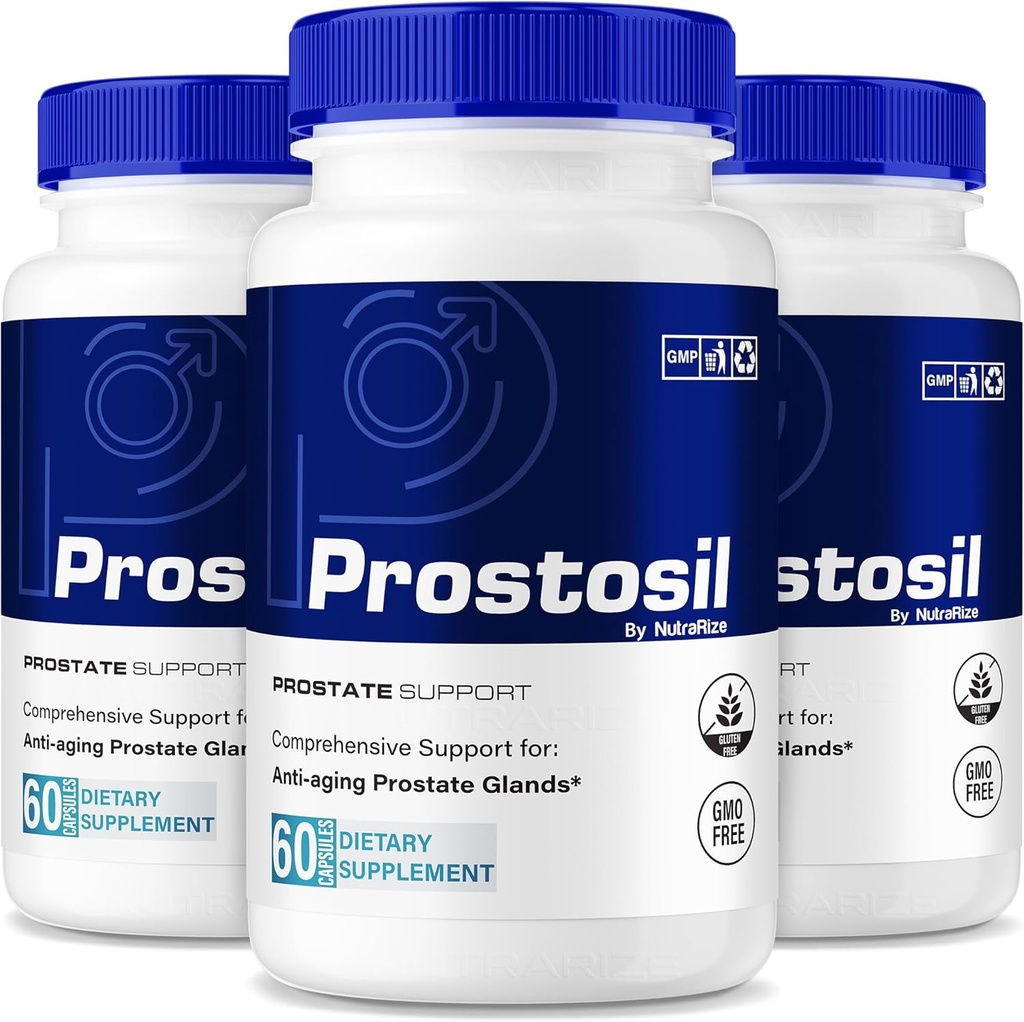 (3 Pack) Prostosil kapsler, All Natural Formel For Prostata Health Support, Maksimum Strength Herbal Supplement for Control og Samlet Sundhed, Prosto Sil Vitamin Pills Officiel anmeldelse (180 Kapsler)