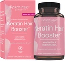 Reserveage Skønhed Keratin hår booster med Biotin & Resveratrol - Hår & Negl vækst supplement til kvinder - Understøtter sund tykkelse & skinne med Biotin - 60 kapsler (30 Servere)