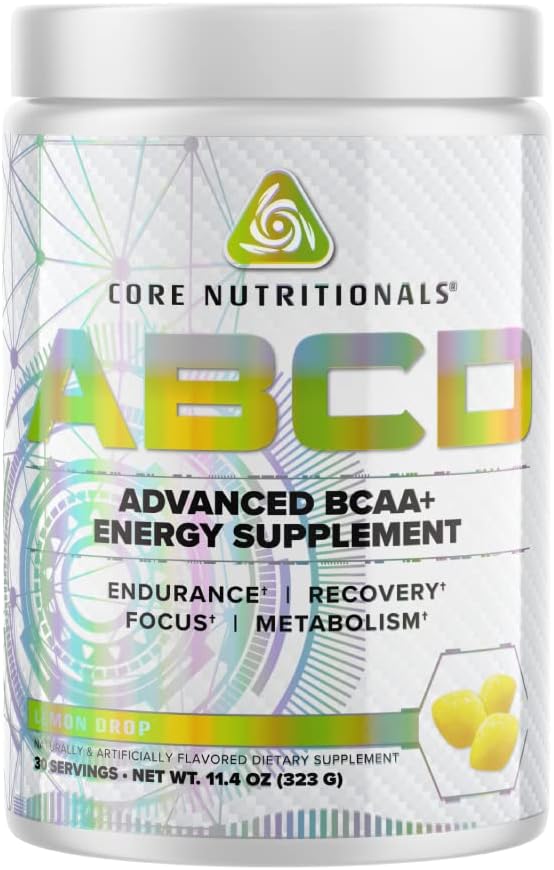 Core Nutritionals Platinum ABCD Advanced BCAA Energy Supplement, Forbedrer Endurance, Inddrivelse, og Focus 30 Servere (Lemon Drop)