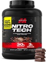 Muscletech Whey Protein Powder (Milk Chocolate, 4 Pound) - Nitro- Tech Ultimate Muscle Building Formel med Whey Protein Isolate - 30g Protein, 3g Creatin & 6,8 g BCAA - Packaging May Vary