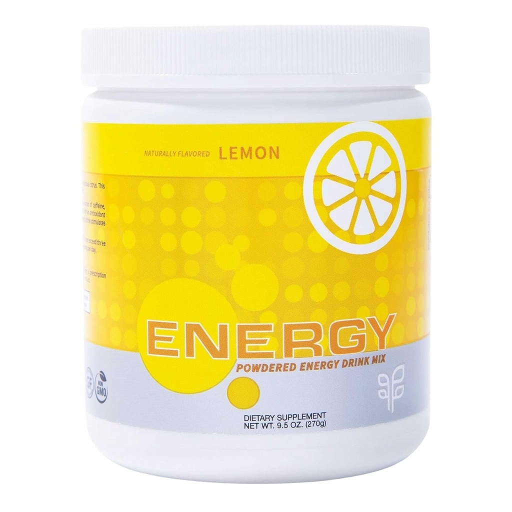 PURE Energy Drink Mix, Zeress Lemon Wheatgrass Organic Juice, pakket med antioxidanter & essentielle, Mineral Rich Vitamin A, C, E, og B6 Natural Boost & Wellness, Zero Sugar Formel, 270g