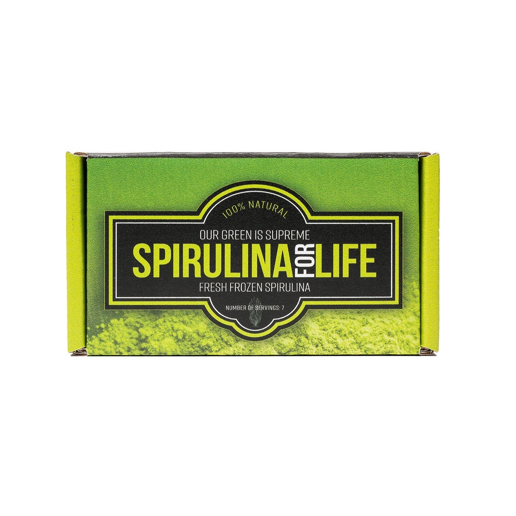 Spirulina 7 Stick Pack 7 Day Supply Spirulina Live Flash Frossen 100% Pure Grown in Alkaline Water Grown, Høstet og frosset i USA mest komplette Super Food og Natural Multivitamin