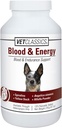 Vet Classics Blood & Energy Support for Dogs, Understøtter Endurance med Spirulina, Gul Dock, & Alfalfa Support Dannelse af hæmoglobin og Myoglobin, 120 tyggetabletter