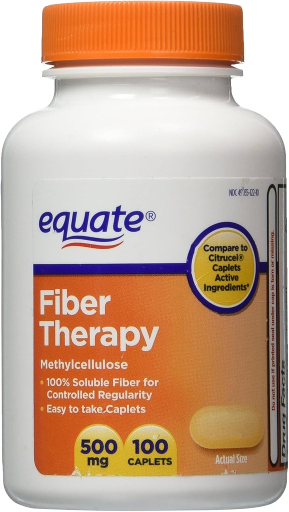 Ækvivalent fiberterapi For regularitet Fiber supplement kapsler, 500mg, 100- Count Flaske