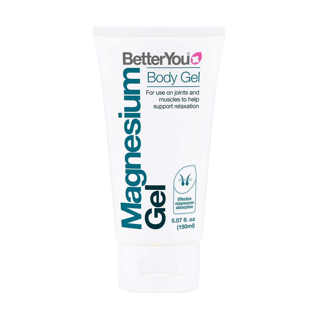 BetterYou Magnesium Gel - Afslappende Muskel Rub - Topisk Magnesium for effektiv Absorption - Tanse fælles støtte og Sore Muskel Relief - 5.07 oz