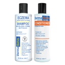 Eksem Shampoo & Conditioner (Combo Pack) - Flare Control Skalp & flake Relief terapi, der beskytter, fugter, og Reparer Hud af DermaSolve - Børn og voksne - Steroid fri