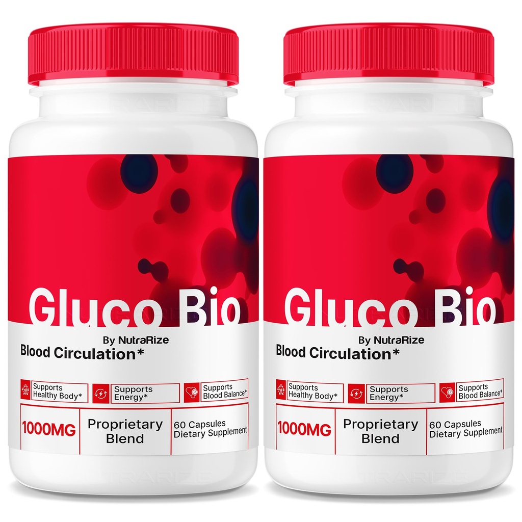 (2 Pack) GlucoBio Kapsler, Officiel Gluco Bio Support Supplement, Alle naturlige formel til at støtte den samlede sundhed og velvære, Premium Vitamin piller, GlucoBio Anmeldelser (120 Kapsler)