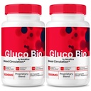 (2 Pack) GlucoBio Kapsler, Officiel Gluco Bio Support Supplement, Alle naturlige formel til at støtte den samlede sundhed og velvære, Premium Vitamin piller, GlucoBio Anmeldelser (120 Kapsler)