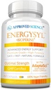 Godkendt Science Energisyl - koffein fri - med adaptogener, B Vitaminer, og Bioperine - 1 måned Tilgang - 60 kapsler - Made in USA