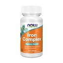 Now Foods Supplements, Iron Complex, Non- Constipating *, Essential Mineral, 100 Tablets