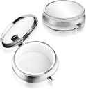 Sibba Portable Medicine Pill Case, Rejser Multi- Funktionel Fugt Bevis Pill Box for Purse & Pocket, Cute Metal Medicine Pill Organizer Box for Vitaminer, Fisk Olie & Kosttilskud (1 Segment)