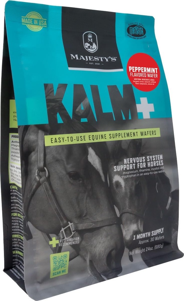 Majestætens Kalm Plus Horse / Equine Peppermint Wafers 30 Greve