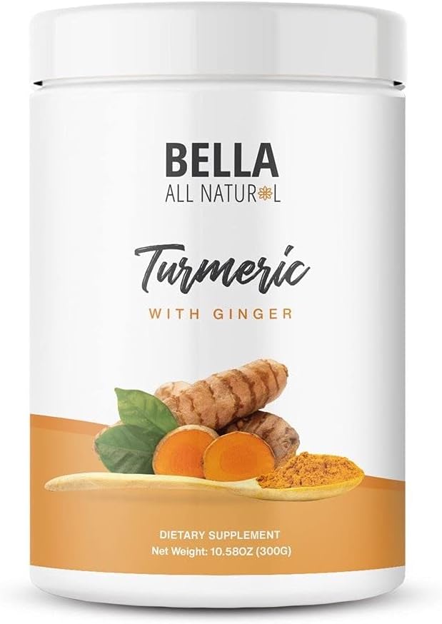 Bella Alle naturlige gurkemeje og ingefær pulver - Antioxidant og forbedret fordøjelse (300 Bedste)