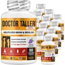 NuBest Doctor Taller Kids - Support Bone Strength med Multivitaminer, Multimineraler, Calcium - Premium Formel for alderen 2 til 9 - Grape Flavor - 12 Pack Medic124; 18 Months Supply