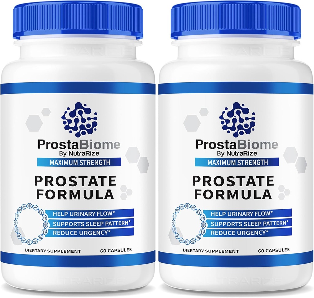 (2 Pack) ProstaBiome Capsules, ProstaBiome Prostate Support Supplement, All-Natural Supplement for more Control, Maximum Strength Pills for Energy and Relief, Prosta Biome Reviews (120 Capsules)