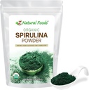Z Natural Foods Organic Spirulina Powder - 100% Pure Spirulina, Nutrient- Dense Blue- Green Algae Superfood med Aminosyrer, 15x Beta- Caroten - Mix in Smoothies, Yoghurt, Opskrifter, 1 LB