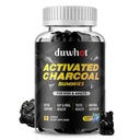 Aktiveret kul gummier til børn, 500mg Chewable Aktiveret kul supplement til gas Relief, Detox, fordøjelse og oral sundhed, Vegansk blåbær Flavor, 60 Greve
