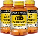 MASON NATURAL Eazzzy Sleep with Magnesium & Kamille - Natural Sleep Aid, Supports A Calmer Restful Sleep, 60 Tablets (Pack of 3)