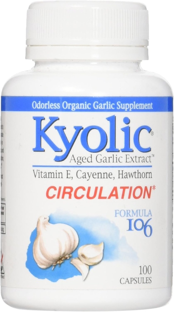 Kyolic Aged Garlic Extract Healthy Heart Formula 106 - 100 Capsules