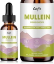 Mullein Drops til Lungs - Mullein Leaf Extract med Marshmallow Root, Perilla & Astragalus for Respiratory Support, Immunboost & Lung Detox, Natural Herbal Formel, Vegan, 2 fl oz