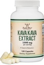 Kava Kava Kapsler 1.000mg per servering, 120 Greve (høj renhed Potent 3- 5% Kavalacthons Root Extract) Kava Powder Root Extract til afslapning (Non- GMO, Vegan Safe) af Double Wood