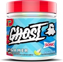 GHOST Gamer: Energi og Focus Support Formel - 40 Servering, Sonic Ocean Water - Nootropics & Natural Coffein for Opmærksomhed, Nøjagtighed & Reaction Time - Vegan, Gluten- Free