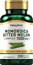 Piping Rock Bitter Melon Capsules Depotkapsler 124; 1500mg Depotinjektionsvæske 124; 200 Pills Depotinjektionsvæske 124; Momordica Charantia Extract 124; Complex Herb Supplement 124; Non- GMO, Gluten Free