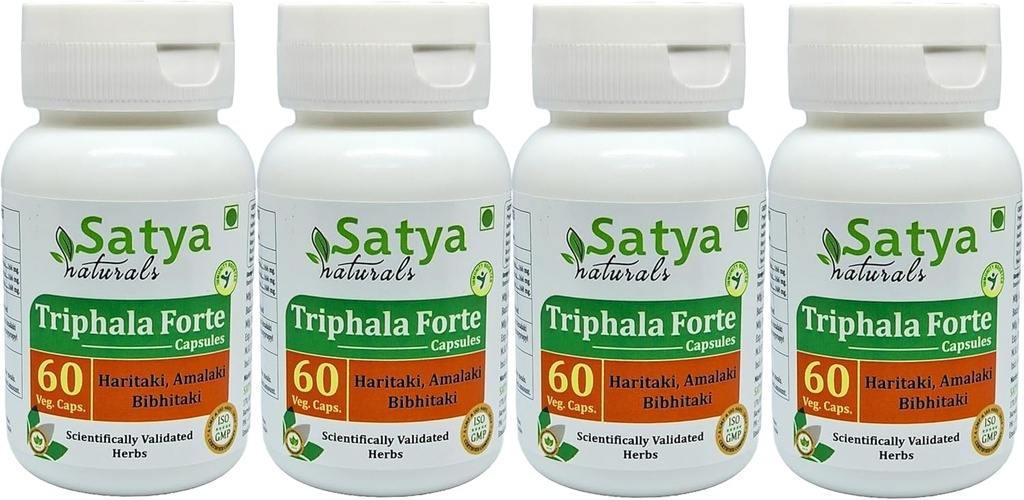 Triphala Forte Capsules 500 mg. 60 Veg. Capsule Memories 124; Amalaki, Haritaki, Bibhitaki Extract Capsules for men and women Member 124; Ayurvedic Herbal Supplement / Remedies Memories 124; 10: 1 Forte (4 flasker med 60 Kapsler)