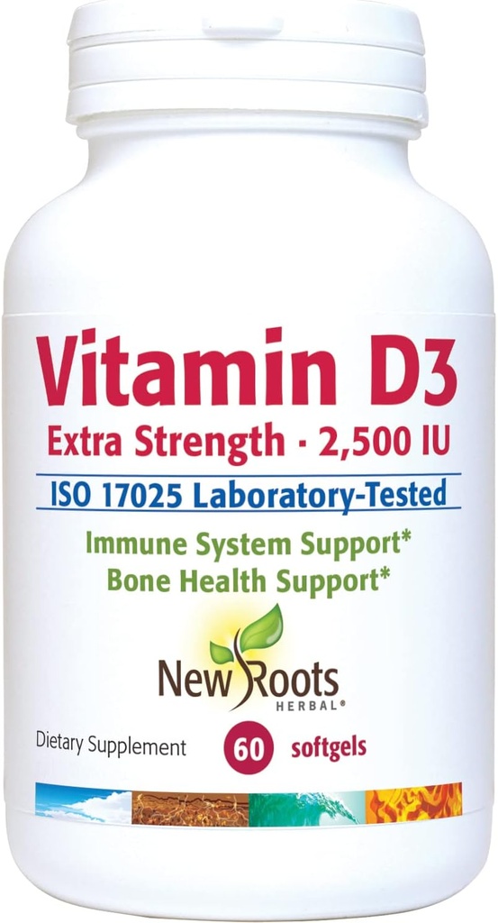 NY ROOTS HERBAL Vitamin D3 2.500 IE (62, 5 mikrogram)
