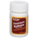 Rugby Ferrosulfate 325mg tabletter - jerntilskud til kvinder og mænd - 100 greve (1 pakke)