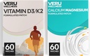 Knoglesundhed Komplette Duo Lifestyle Patches Vita D3 / K2, Calcium Magnesium - Self Adhesive Time Release Topical Patch, 8-10 Timer (60 dages forsyning)