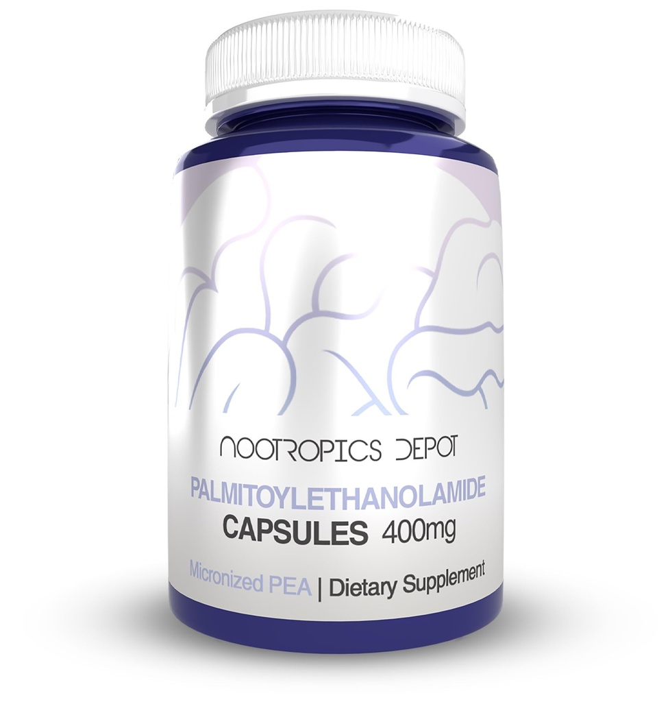 Nootropics Depot Palmitoylethanolamid Capsules Medical 124; Pea Medical 124; 400mg Pills Medical 124; 30 Count Medical 124; Understøtter discomfort Relief Medical 124; fremmer fælles funktion