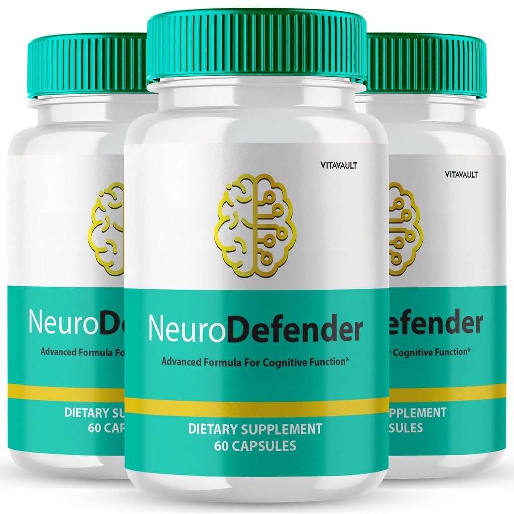 Neuro Defender Brain Kosttilskud til hukommelse og fokus kapsler NeuroDefender Advanced Formel Brain Health Support Pills, Ekstra styrke Nootropics Neuro Defender Alle naturlige anmeldelser (3 Pack)