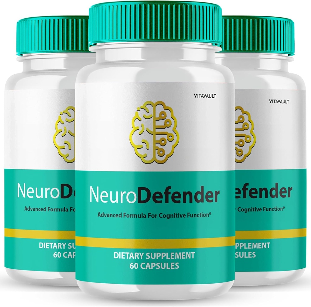 Neuro Defender Brain Supplements for Memory and Focus Capsules NeuroDefender Advanced Formula Brain Health Support Pills, Extra Strength Nootropics Neuro Defender All Natural Reviews (3 Pack)