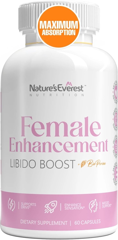 Kvindelige Libido Booster for kvinder - Fast- Fungerer med Horny Geat Weed, Maca Root & Ashwagandha Budd124; Forøg Passion, Følsomhed & Desire, Reducere tørhed - 60 Caps