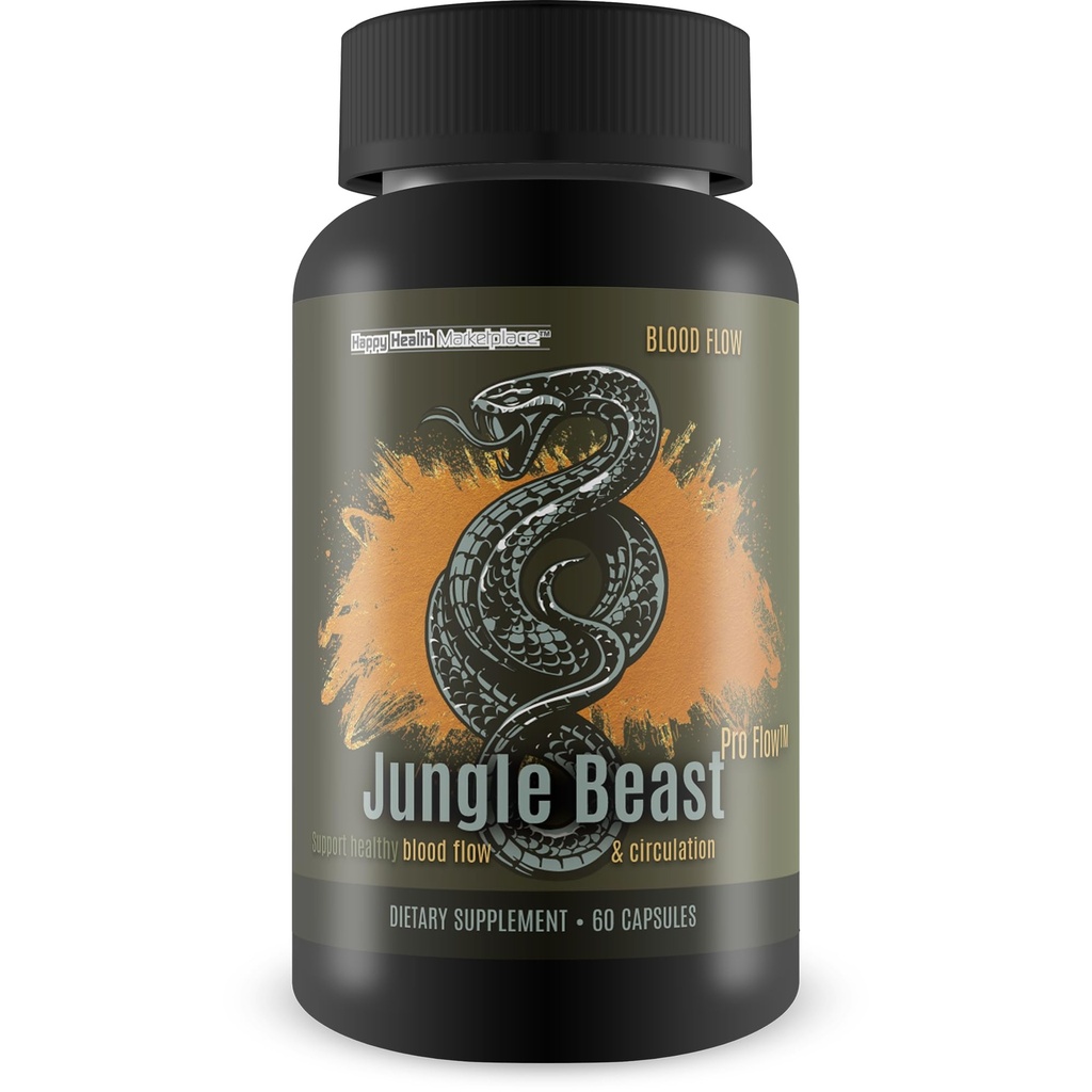 Jungle Beast Pro Flow - vores bedste blod Flow Jungle Beast Pro supplement til sund cirkulation - Sund cirkulation støtte til forbedret ernæring levering - blodcirkulation kosttilskud blodgennemstrømning