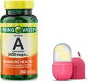 Spring Valley Vitamin A Softgels, 2400 mcg, 250 Greve, og Gave Ice Roller til ansigt