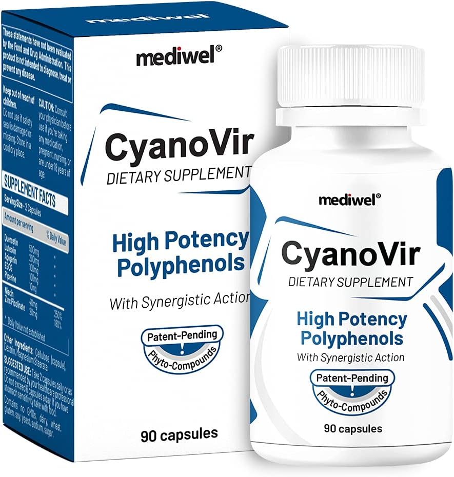 CyanoVir - Avanceret immunforsvar Formel - Quercetin, Luteolin, Apigenin, EGCG - fremmer immunforsvar, cellular beskyttelse & fornyelse, og luftvejsfunktion - Made in USA