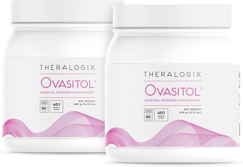 Theralogix Ovasitol Inositol Powder - 180-Day Supply - Myo-Inositol & D-Chiro Inositol for Hormone Balance & Ovarial Function Support * - NSF Certified, (360 Servere), 28.24 Ounce (Pack of 2)