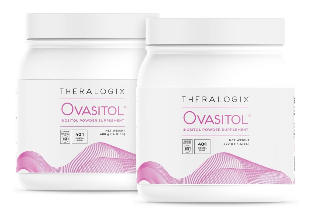 Theralogix Ovasitol Inositol Powder - 180-Day Supply - Myo-Inositol & D-Chiro Inositol for Hormone Balance & Ovarial Function Support * - NSF Certified, (360 Servere), 28.24 Ounce (Pack of 2)