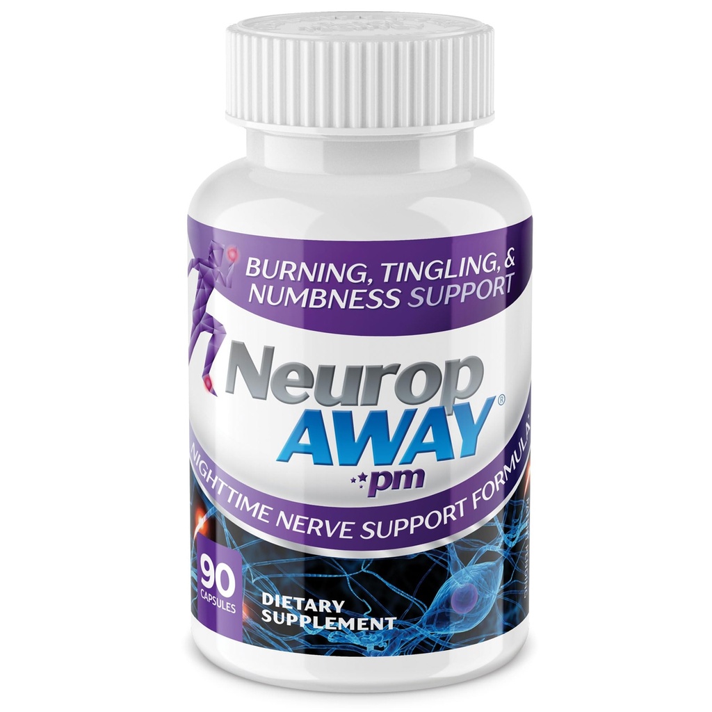 NeuropAWE Nerve Support PM, med R- Alpha Lipoic Acid til at hjælpe med at give nerve Relief i så lidt som 5 dage, Acetyl-L-Carnitin, Theanin, Melatonin, og Methylcobalamin, 90 kapsler
